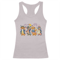 Patriotic Wiener Dog 250th Anniversary Racerback Tank Top Dachshund Lover Gift