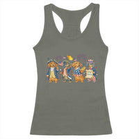 Patriotic Wiener Dog 250th Anniversary Racerback Tank Top Dachshund Lover Gift