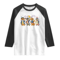 Patriotic Wiener Dog 250th Anniversary Raglan Shirt Dachshund Lover Gift