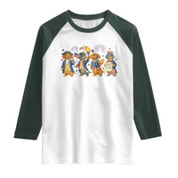 Patriotic Wiener Dog 250th Anniversary Raglan Shirt Dachshund Lover Gift