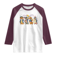 Patriotic Wiener Dog 250th Anniversary Raglan Shirt Dachshund Lover Gift
