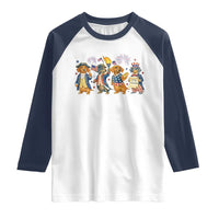 Patriotic Wiener Dog 250th Anniversary Raglan Shirt Dachshund Lover Gift