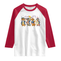 Patriotic Wiener Dog 250th Anniversary Raglan Shirt Dachshund Lover Gift