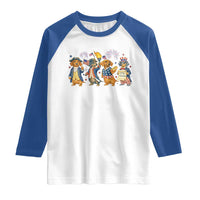 Patriotic Wiener Dog 250th Anniversary Raglan Shirt Dachshund Lover Gift