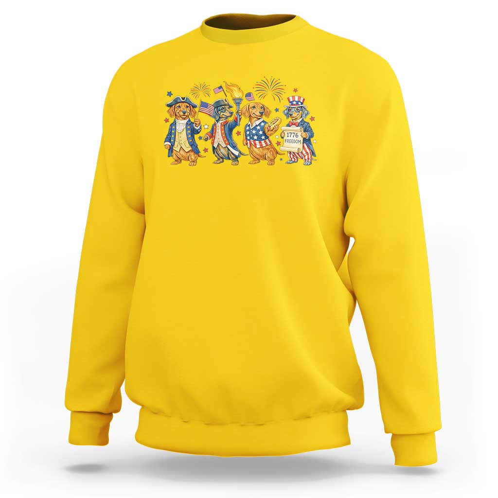 Patriotic Wiener Dog 250th Anniversary Sweatshirt Dachshund Lover Gift