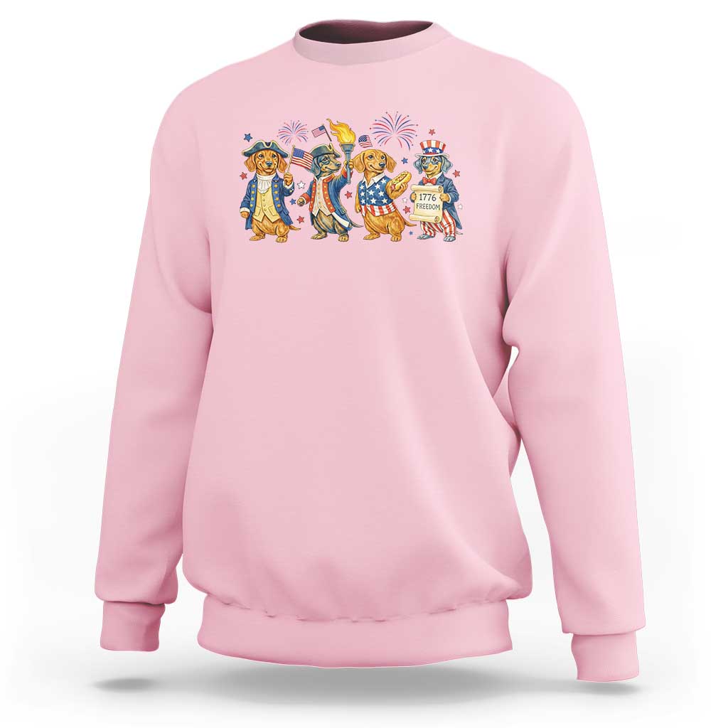 Patriotic Wiener Dog 250th Anniversary Sweatshirt Dachshund Lover Gift