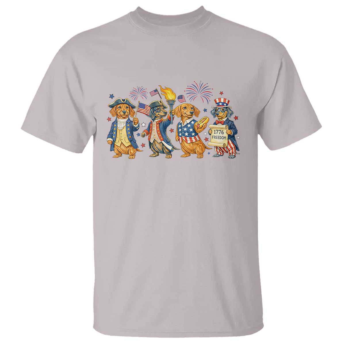 Patriotic Wiener Dog 250th Anniversary T Shirt Dachshund Lover Gift