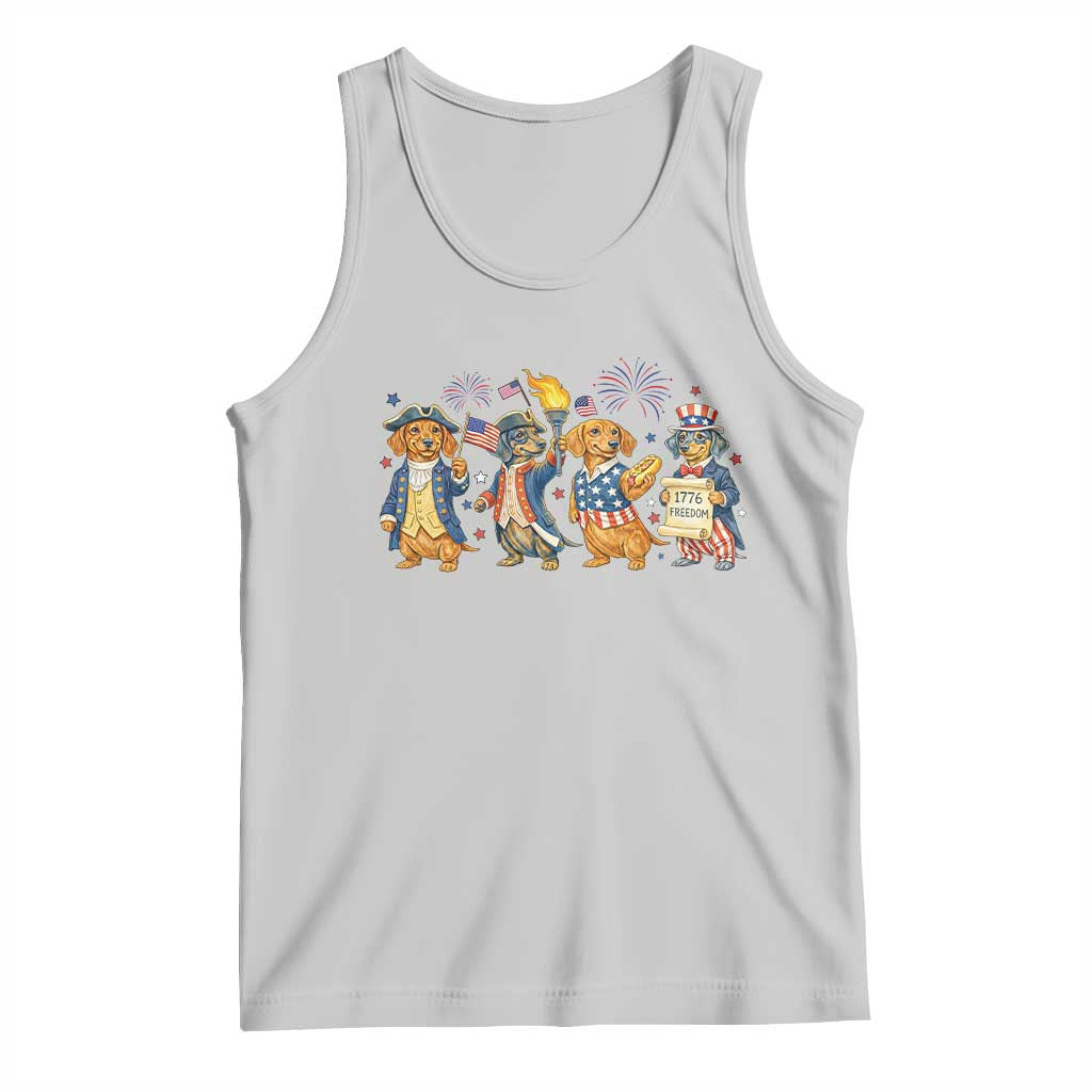 Patriotic Wiener Dog 250th Anniversary Tank Top Dachshund Lover Gift