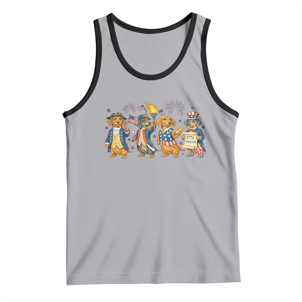 Patriotic Wiener Dog 250th Anniversary Tank Top Dachshund Lover Gift