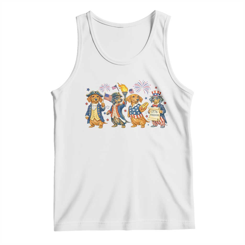 Patriotic Wiener Dog 250th Anniversary Tank Top Dachshund Lover Gift
