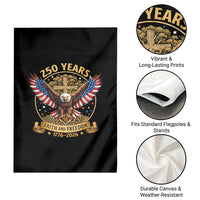 Faith And Freedom 250 Years Garden Flag Patriotic Eagle Cross Gift