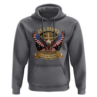 Faith And Freedom 250 Years Hoodie Patriotic Eagle Cross Gift