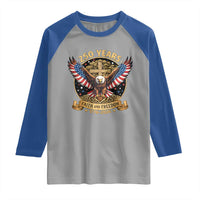 Faith And Freedom 250 Years Raglan Shirt Patriotic Eagle Cross Gift