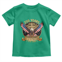 Faith And Freedom 250 Years Toddler T Shirt Patriotic Eagle Cross Gift