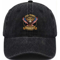 Faith And Freedom 250 Years Washed Cotton Baseball Cap Patriotic Eagle Cross Gift