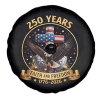 Christian Patriotic Eagle Cross Spare Tire Cover 250 Years Faith And Freedom USA Gift
