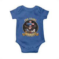 Christian Patriotic Eagle Cross Baby Onesie 250 Years Faith And Freedom USA Gift
