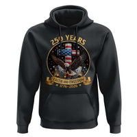 Christian Patriotic Eagle Cross Hoodie 250 Years Faith And Freedom USA Gift