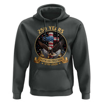Christian Patriotic Eagle Cross Hoodie 250 Years Faith And Freedom USA Gift