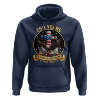 Christian Patriotic Eagle Cross Hoodie 250 Years Faith And Freedom USA Gift