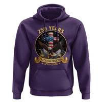 Christian Patriotic Eagle Cross Hoodie 250 Years Faith And Freedom USA Gift