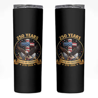 Christian Patriotic Eagle Cross Skinny Tumbler 250 Years Faith And Freedom USA Gift