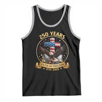 Christian Patriotic Eagle Cross Tank Top 250 Years Faith And Freedom USA Gift