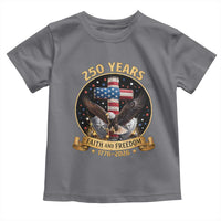 Christian Patriotic Eagle Cross Toddler T Shirt 250 Years Faith And Freedom USA Gift
