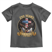 Christian Patriotic Eagle Cross Toddler T Shirt 250 Years Faith And Freedom USA Gift
