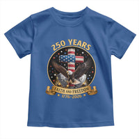 Christian Patriotic Eagle Cross Toddler T Shirt 250 Years Faith And Freedom USA Gift