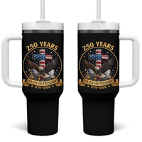 Christian Patriotic Eagle Cross Tumbler With Handle 250 Years Faith And Freedom USA Gift