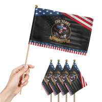 Christian Patriotic Eagle Cross Patriotic Handheld Flag 250 Years Faith And Freedom USA Gift