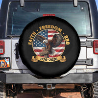 250 Years Faith And Freedom Spare Tire Cover Patriotic Eagle Cross American Pride Gift