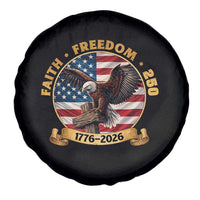 250 Years Faith And Freedom Spare Tire Cover Patriotic Eagle Cross American Pride Gift