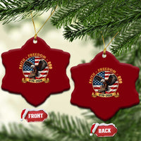 250 Years Faith And Freedom Ceramic Ornament Patriotic Eagle Cross American Pride Gift