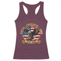 250 Years Faith And Freedom Racerback Tank Top Patriotic Eagle Cross American Pride Gift