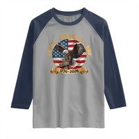 250 Years Faith And Freedom Raglan Shirt Patriotic Eagle Cross American Pride Gift
