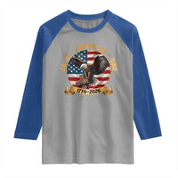 250 Years Faith And Freedom Raglan Shirt Patriotic Eagle Cross American Pride Gift