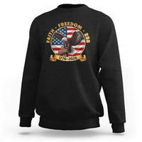 250 Years Faith And Freedom Sweatshirt Patriotic Eagle Cross American Pride Gift