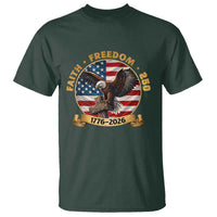 250 Years Faith And Freedom T Shirt Patriotic Eagle Cross American Pride Gift