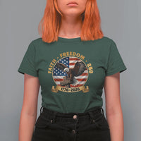 250 Years Faith And Freedom T Shirt For Women Patriotic Eagle Cross American Pride Gift