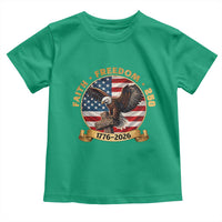 250 Years Faith And Freedom Toddler T Shirt Patriotic Eagle Cross American Pride Gift