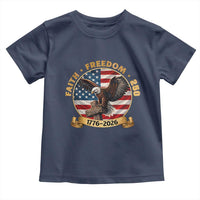250 Years Faith And Freedom Toddler T Shirt Patriotic Eagle Cross American Pride Gift