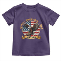 250 Years Faith And Freedom Toddler T Shirt Patriotic Eagle Cross American Pride Gift