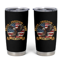 250 Years Faith And Freedom Tumbler Cup Patriotic Eagle Cross American Pride Gift
