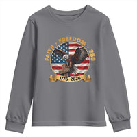 250 Years Faith And Freedom Youth Sweatshirt Patriotic Eagle Cross American Pride Gift