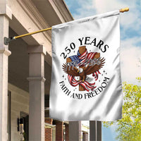 250 Years Faith And Freedom Garden Flag Patriotic Christian Eagle