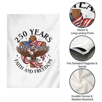 250 Years Faith And Freedom Garden Flag Patriotic Christian Eagle