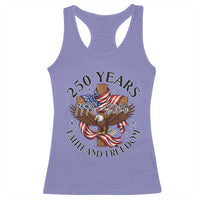 250 Years Faith And Freedom Racerback Tank Top Patriotic Christian Eagle