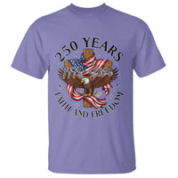 250 Years Faith And Freedom T Shirt Patriotic Christian Eagle